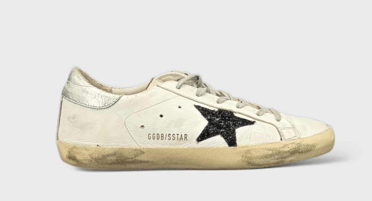 0000000022 Golden Goose Super Star Noir/Blanc/Paillette 39