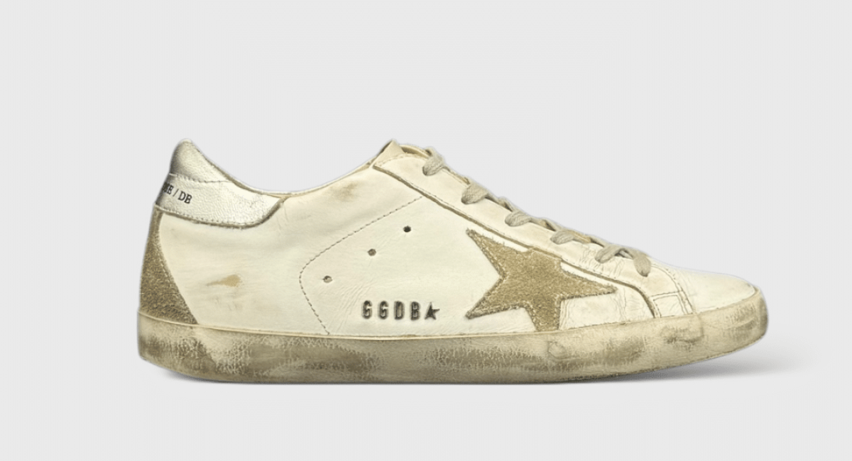 0000000688 Golden Goose Super Star Blanc/Argenté 38