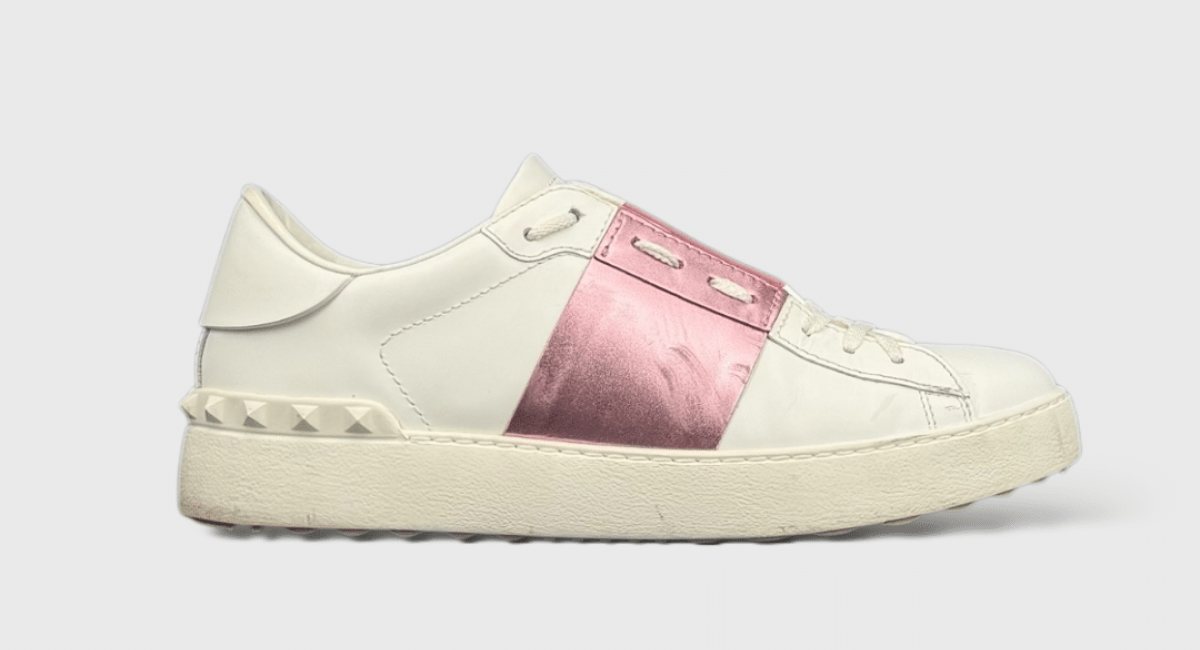 0000000162 Valentino Rockstud Blanc/Rose 39