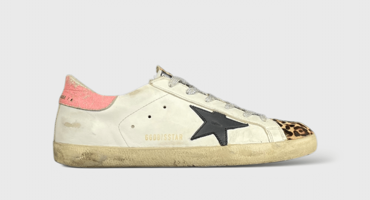 0000000479 Golden Goose Super Star Blanc/Rose/Léopard/Noir 40