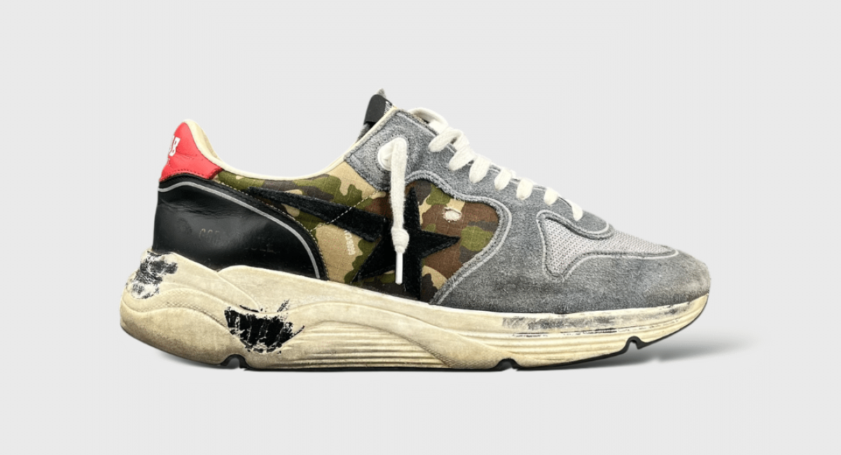 Golden Goose Running gris/kaki militaire/noir 42