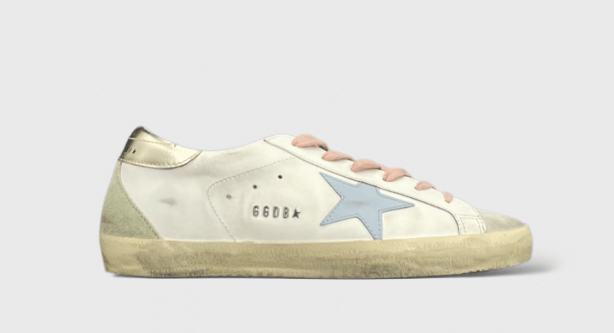 9575 Golden Goose Superstar Blanc/Bleu/Rose/Doré  41