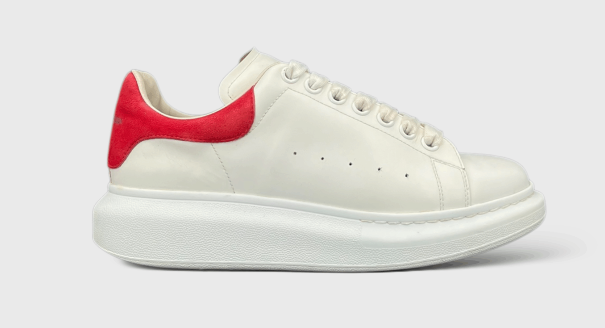 0000000193 Alexander Mcqueen Oversize Blanc/Rouge 40