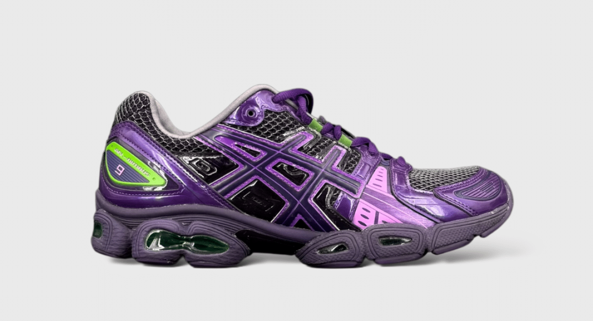 9173 Asics Gel Nimbus 9 Violet/Vert/Noir 42,5