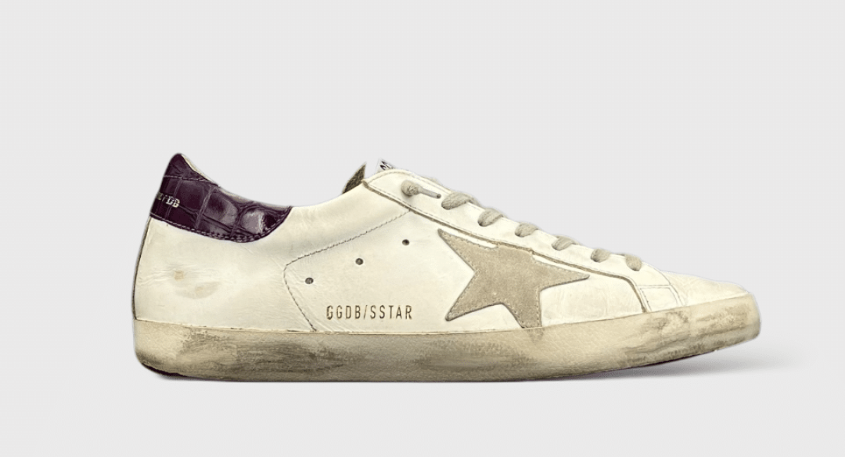 0000000380 Golden Goose Super Star Blanc/Violet/Gris 41