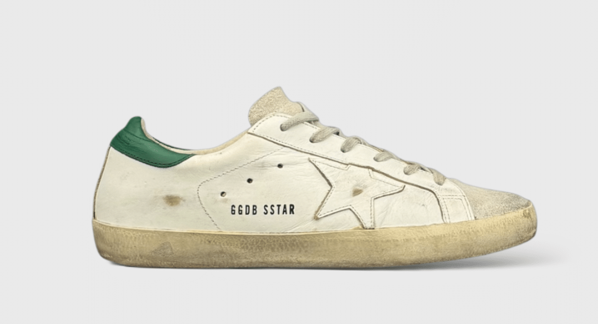 0000000376 Golden Goose Super Star Blanc/Vert 39