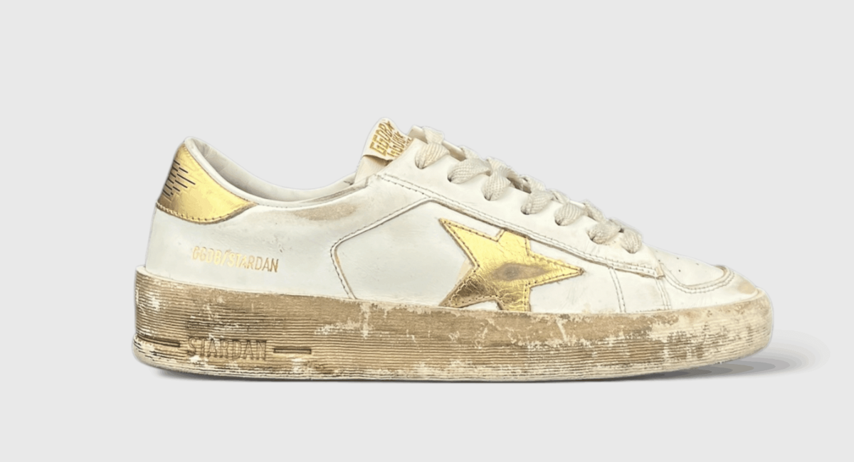 V10492 Golden Goose Stardan Blanc / Or 38