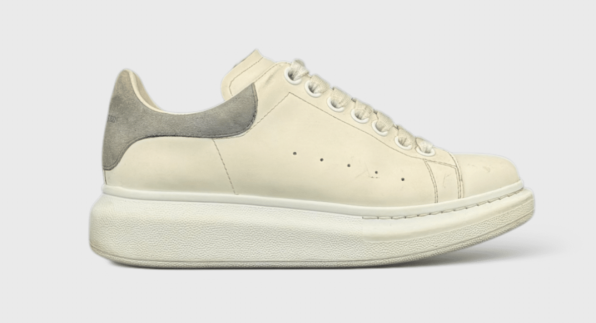 10343 Alexander Mcqueen Oversize Blanc/Gris 37