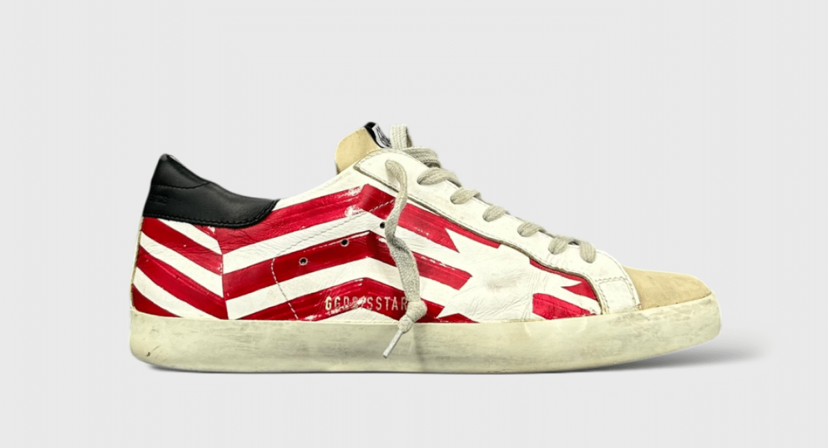 0000000630 Golden Goose Super Star Blanche/Rouge/Gris 41