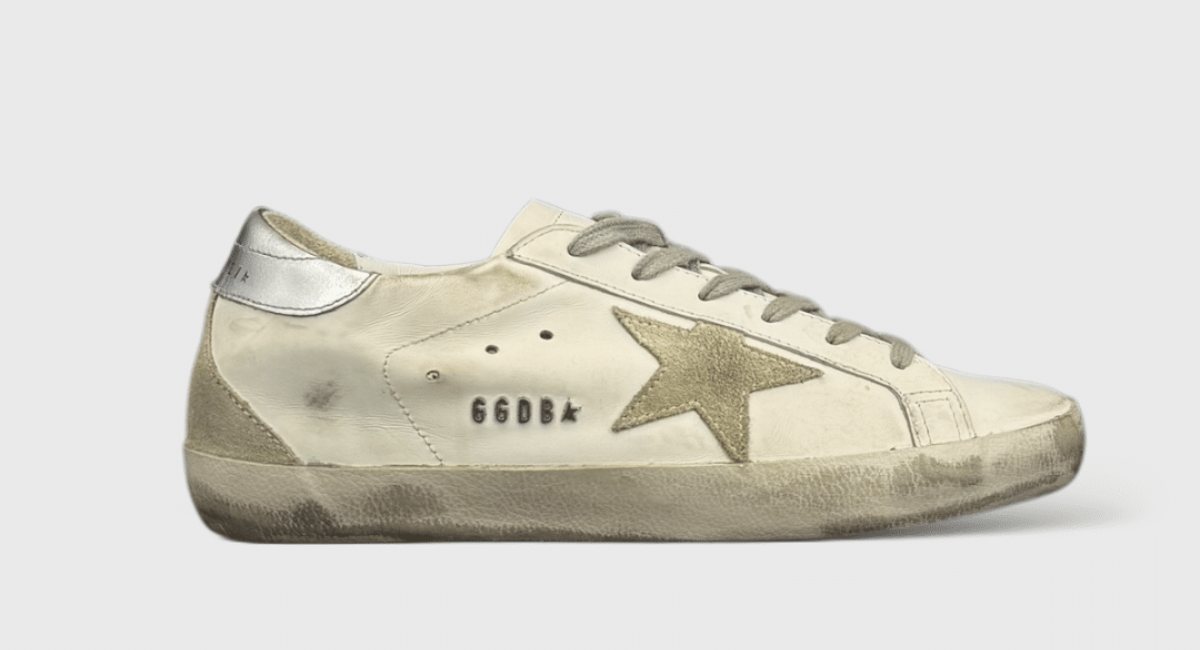 0000000612 Golden Goose Super Star Blanc/Argenté 36