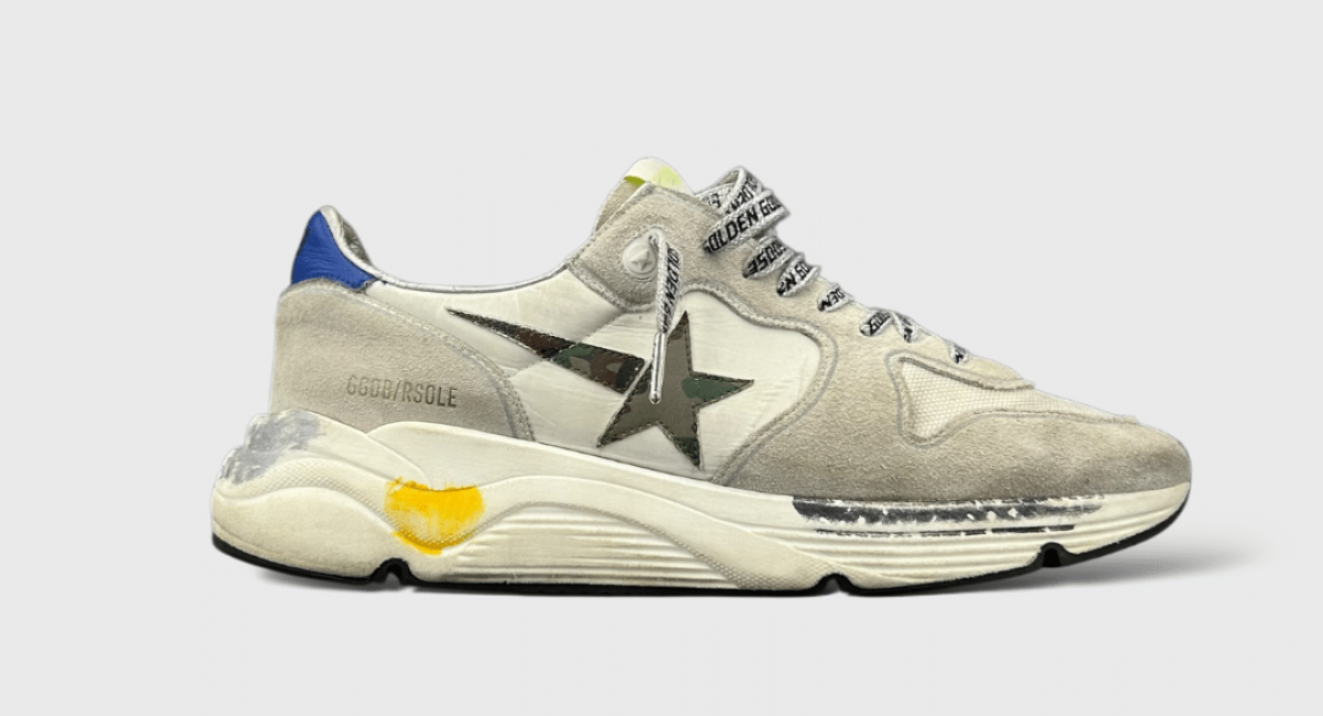 0000000298 Golden Goose Running Blanc/Argent/Jaune 45