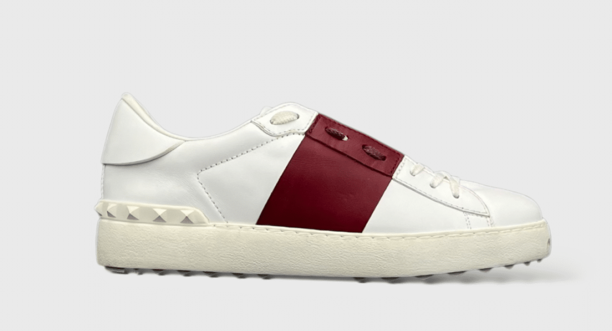 10621 Valentino Open Blanc/Bordeaux 39