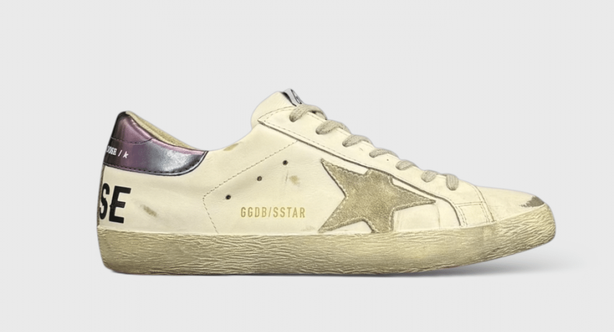 0000000345 Golden Goose Super Star Blanc/Holographique 39