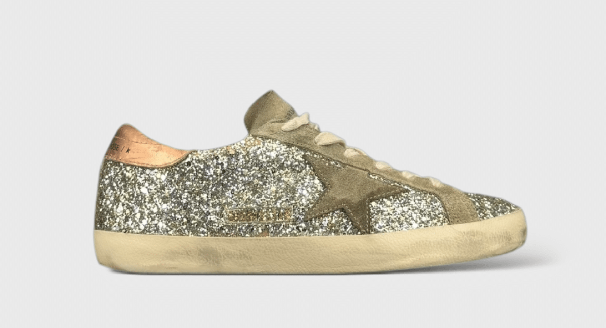9193 Golden goose superstar Gris/ paillettes/ cuivre 38