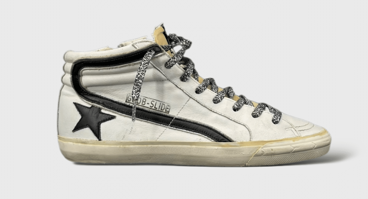 0000000363 Golden Goose Slide Blanc/Noir 40