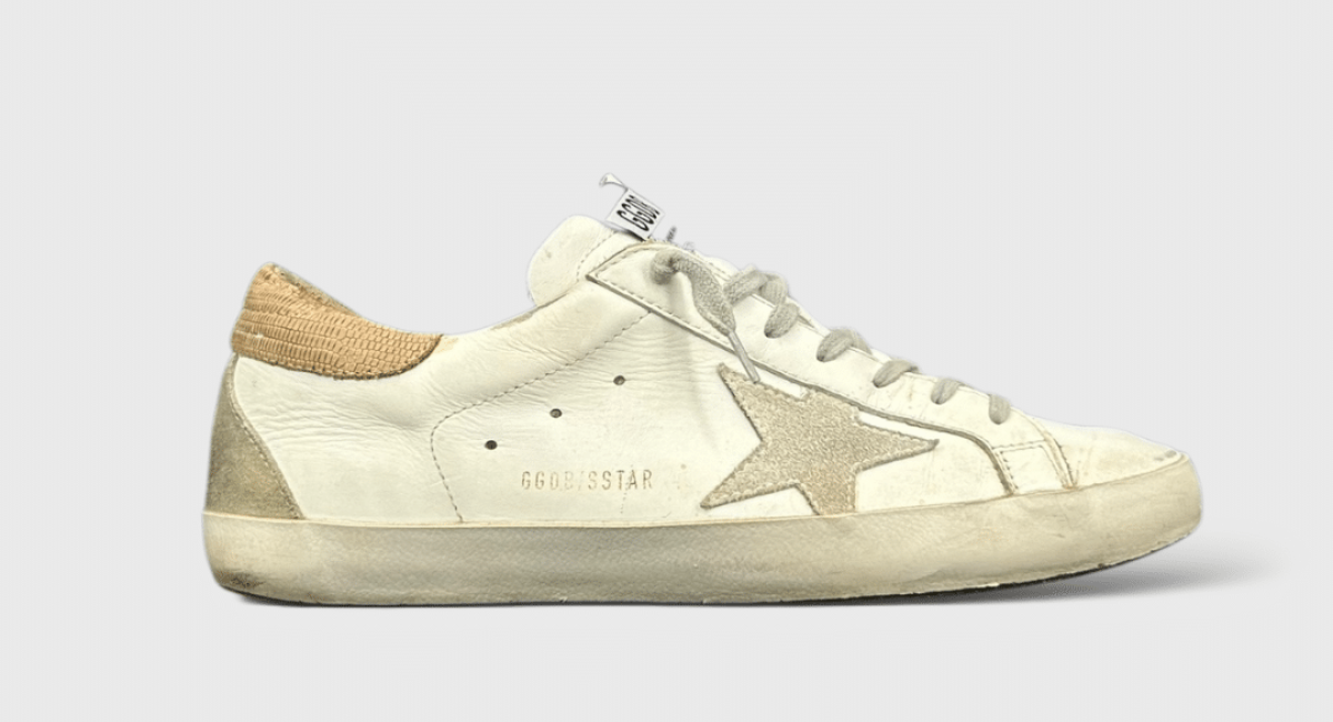 0000000400 Golden Goose Super Star Blanc/Marron 43