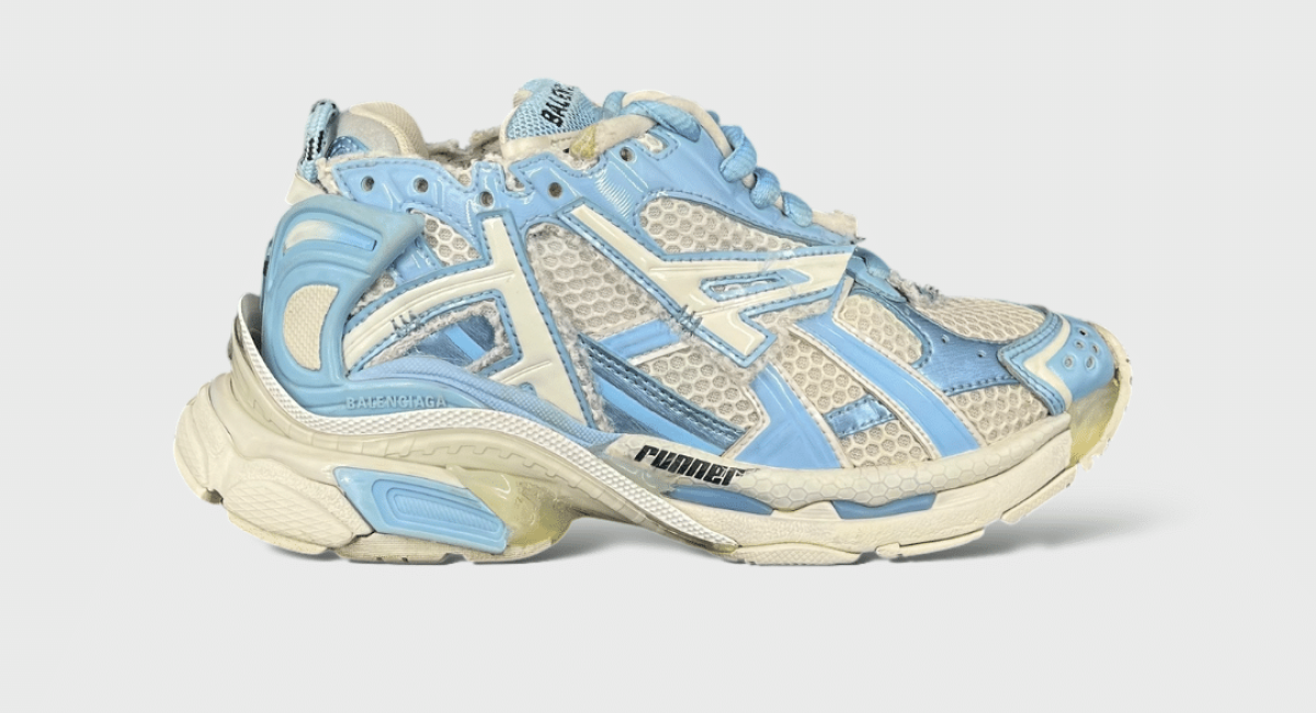 0000000499 Balenciaga Runner Beige/Bleu 35