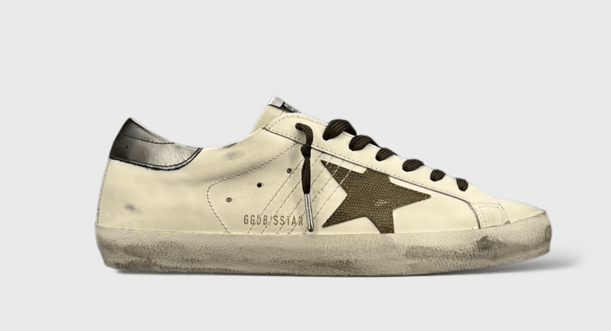 0000000063 Golden Goose Super Star Blanc/kaki 42