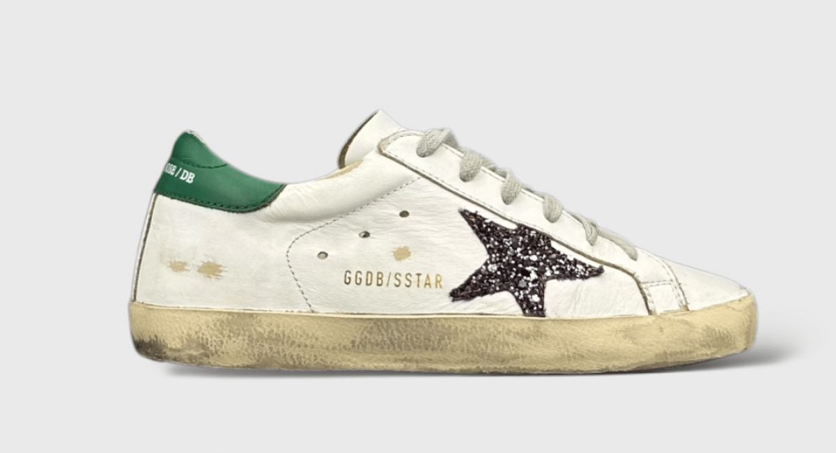 10372 Golden Goose Superstar blanc/vert/violet 36