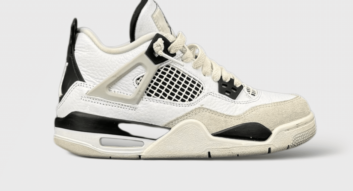 0000000515 jordan 4 Blanc/Gris/Noir 36