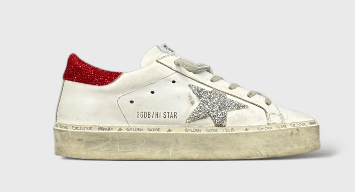 0000000699 Golden Goose hi star rouge/argent/blanc 36