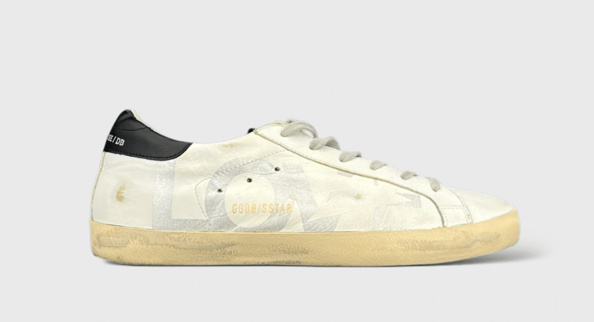 0000000747 Golden Goose Super Star Blanc/Noir/Argenté 40
