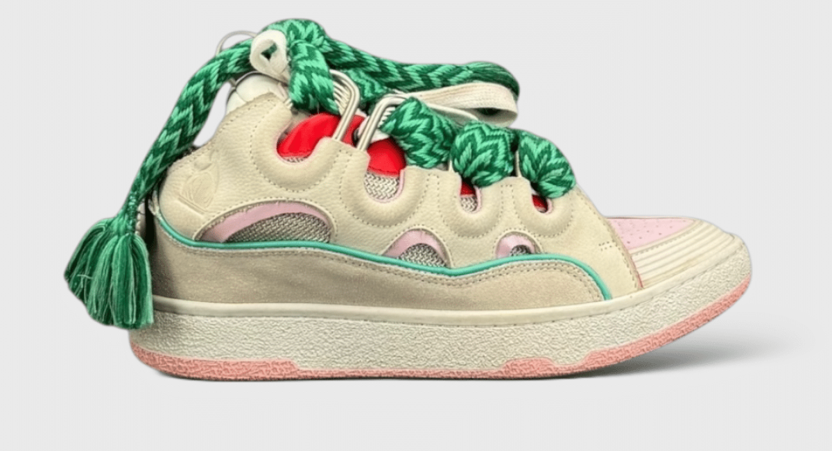 0000000571 Lanvin Curb Blanc/Rose/Bleu 38