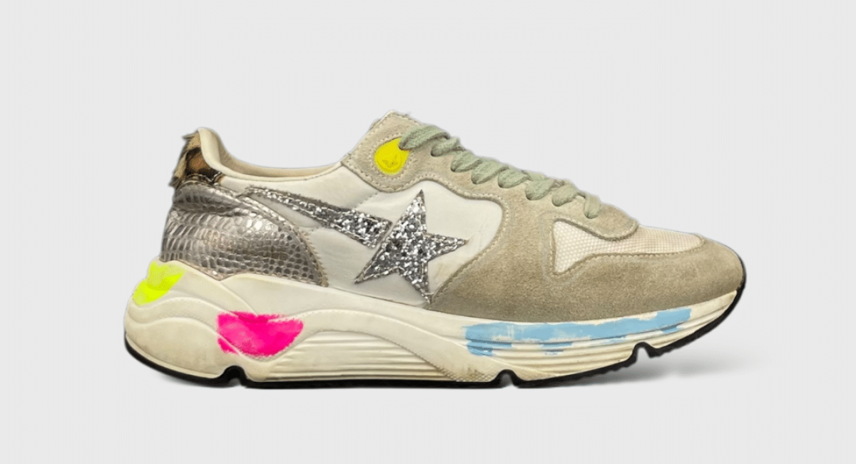 0000001214 Golden Goose Running Argenté/Paillette 35
