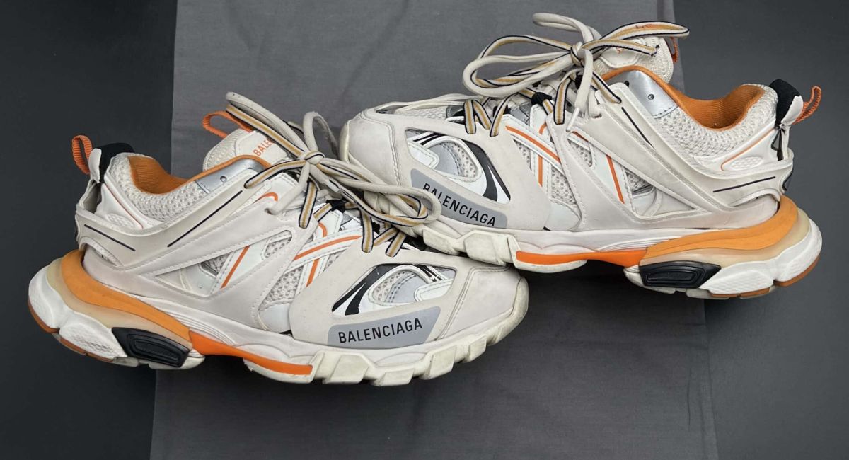 Balenciaga track blanc/orange 39