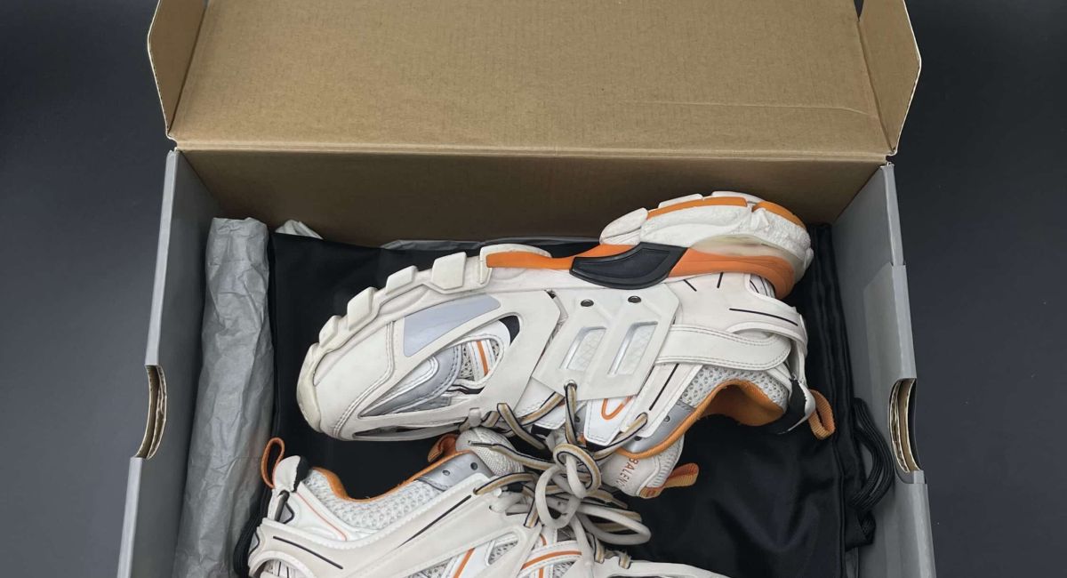 Balenciaga Track Blanche/orange 38