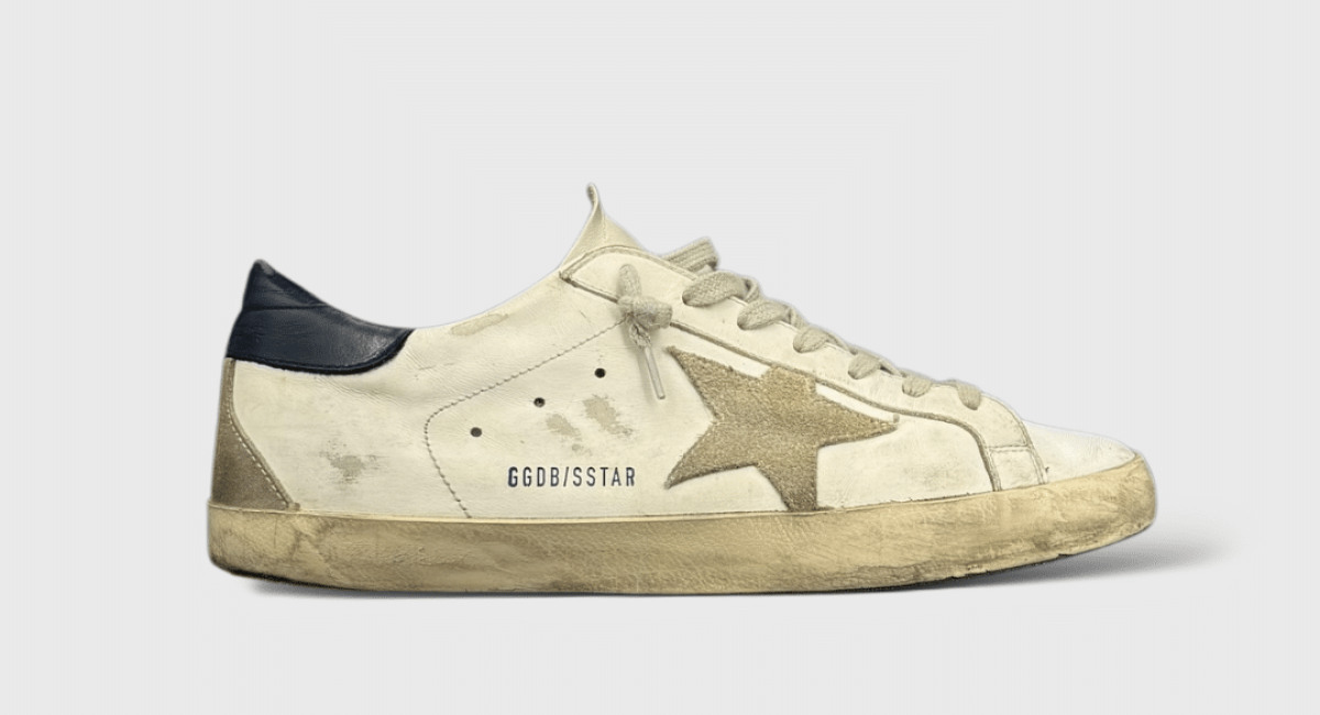 9874 Golden Goose Superstar Blanc/Bleu marine 42
