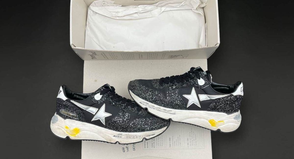 Golden Goose Running Noir/paillette 35