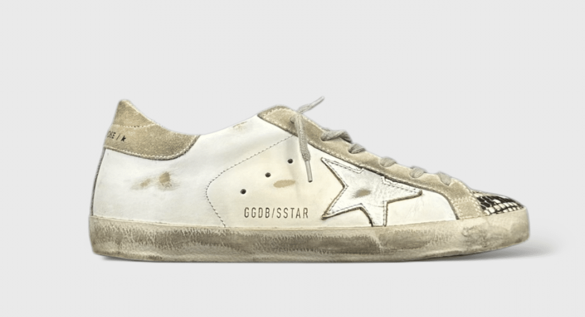 0000000287 Golden Goose Super Star Blanc/beige/python 38