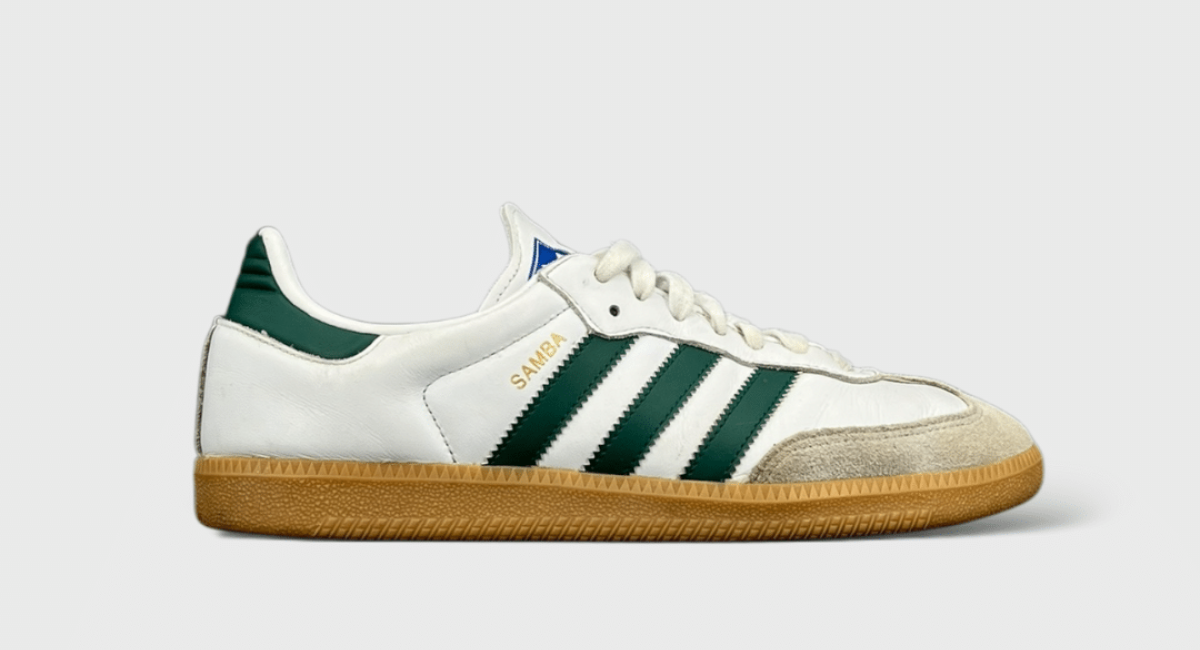 8976 Adidas Samba Blanc/Vert 41 1/3