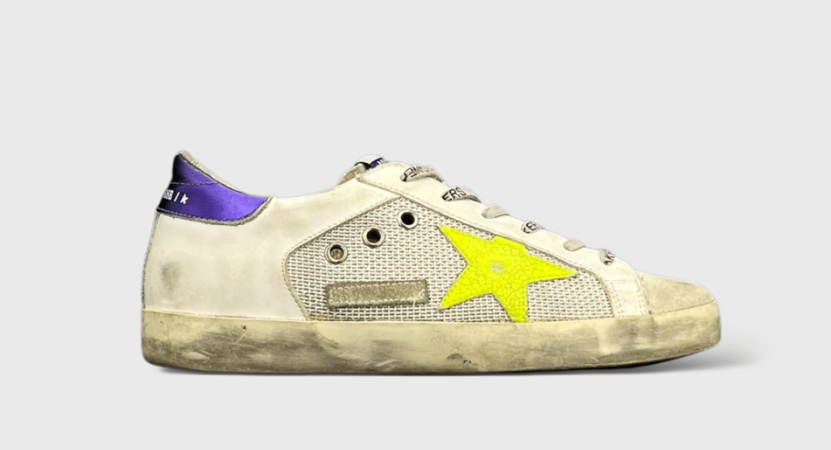 9596 Golden Goose Superstar violet/blanc/jaune 36