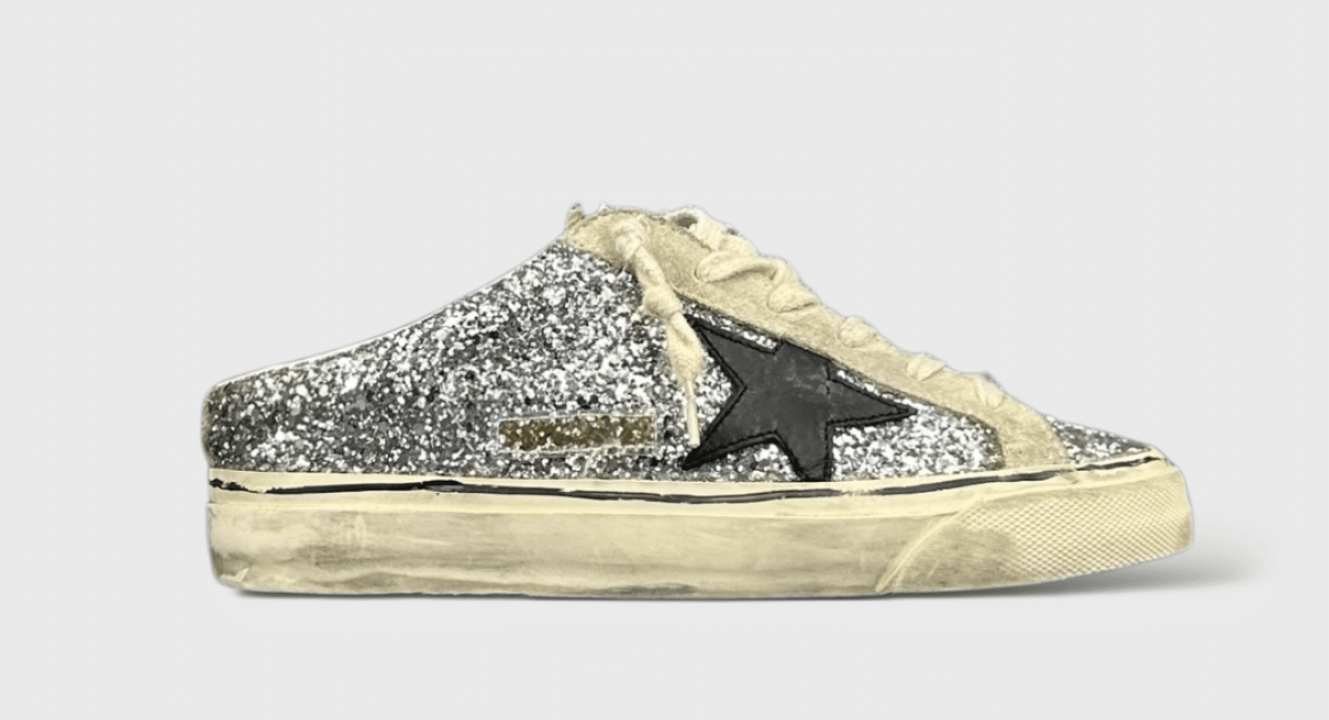 10334 Golden Goose Superstar Noir/Argenté/Paillette 36