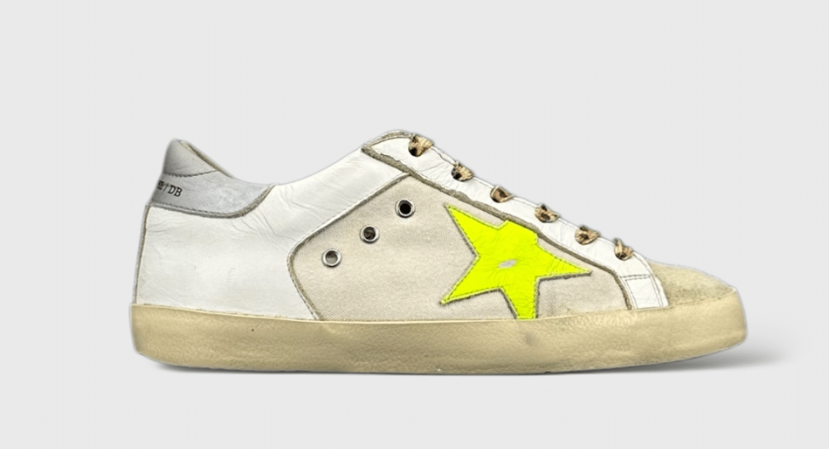 0000000024 Golden Goose Super Star Blanc/gris/léopard/Jaune 35
