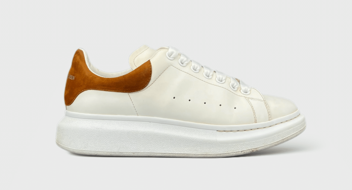 Alexander Mcqueen Oversize blanche/marron 41