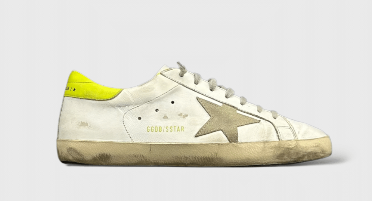0000000454 Golden Goose Super Star Blanc/gris/jaune 41