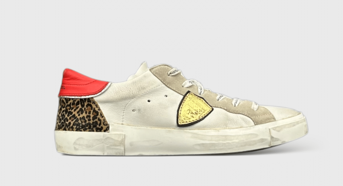 10366 Philippe Model PRSX Rouge/blanc/léopard/doré 40