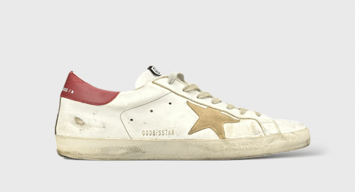 9768 Golden Goose Superstar Blanc/Bordeaux 45
