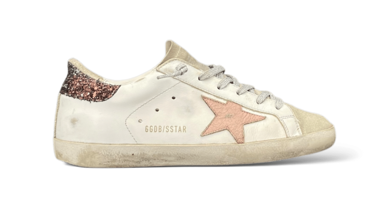 0000001272 Golden Goose Super Star Blanc/Rose/Paillette 38