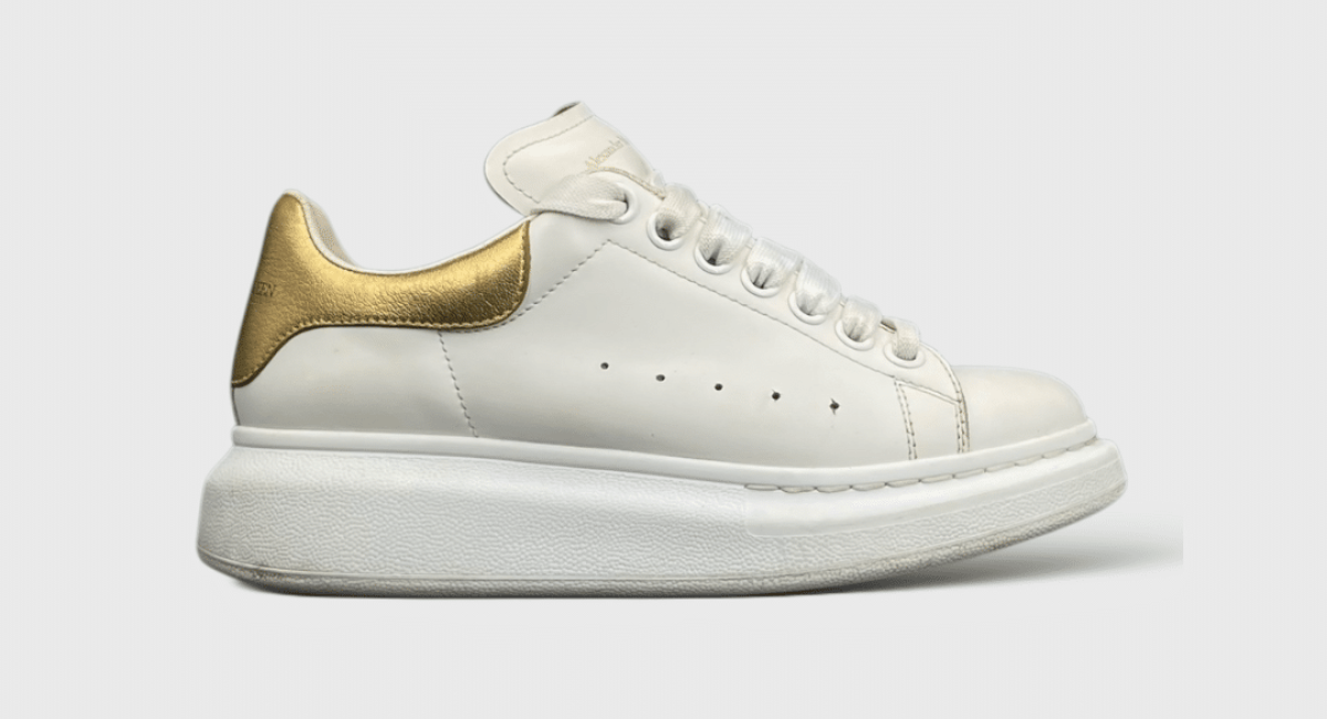 0000001196 Alexander Mcqueen Oversize Blanc/Or 35.5