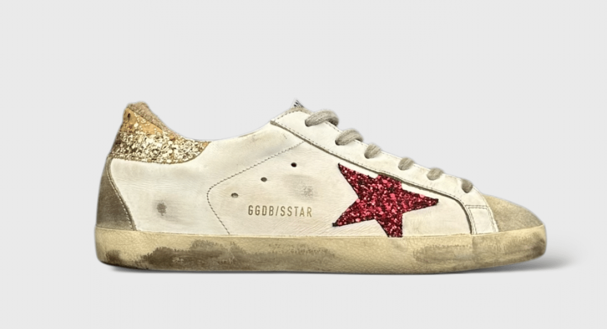 10375 Golden Goose Superstar Blanc/rouge/doré 39