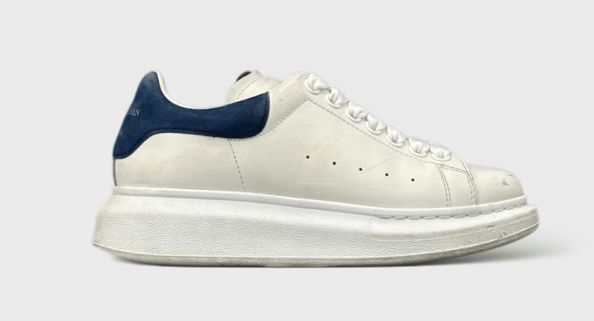 10027 Alexander Mcqueen Oversize Blanc/Bleu 37