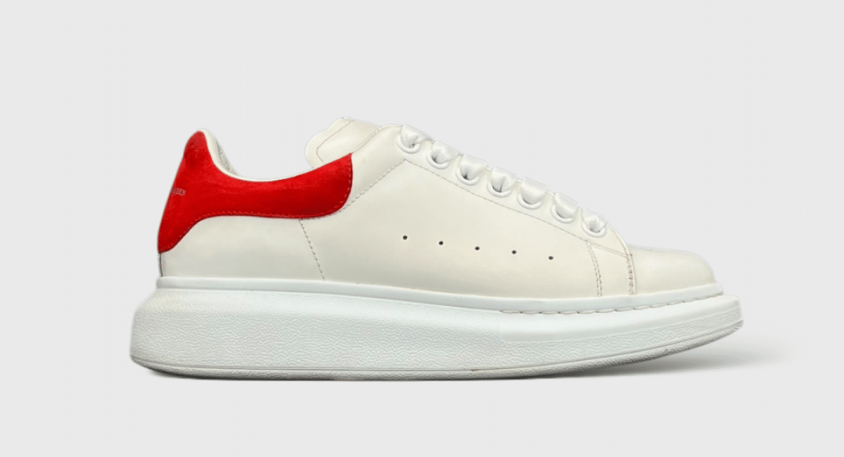 0000000589 Alexander Mcqueen Oversize Blanc/Rouge 38,5
