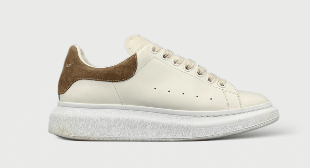 10465 Alexander Mcqueen Oversize Blanc/Marron 42