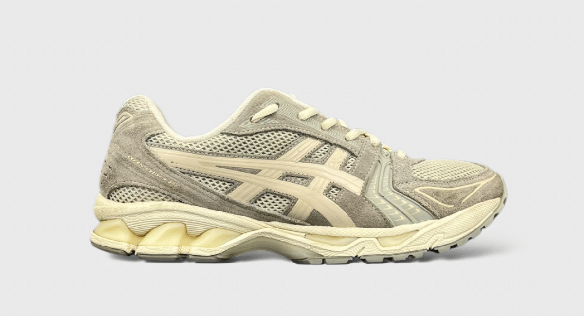 9103 Asics kayano 14 Gris/Crème/Blanc 43,5