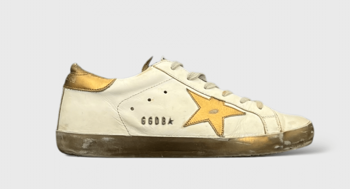 0000000477 Golden Goose Super Star Blanc/Or 37