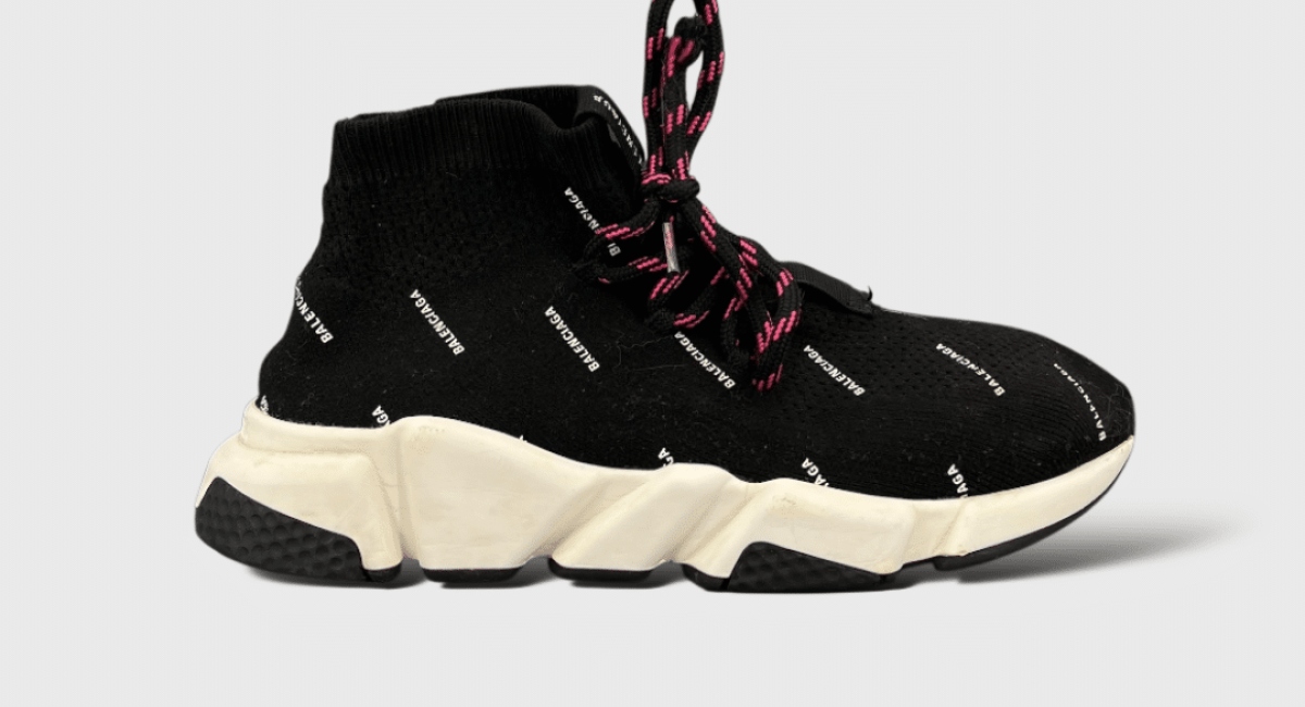 0000000210 Balenciaga Speed Blanc/Noir/Rose 38